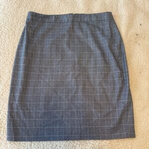 Banana Republic Blue Checkered Pencil Skirt